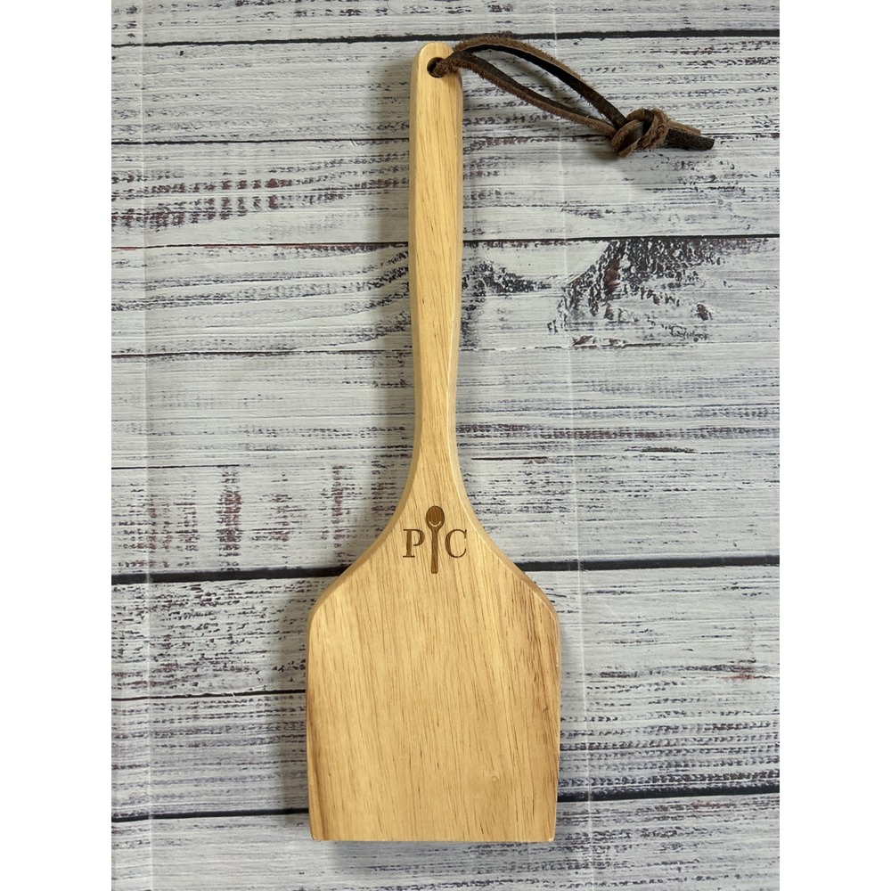 Pampered Chef 14" Wooden Grill Scraper Wedged Spatula NWOT